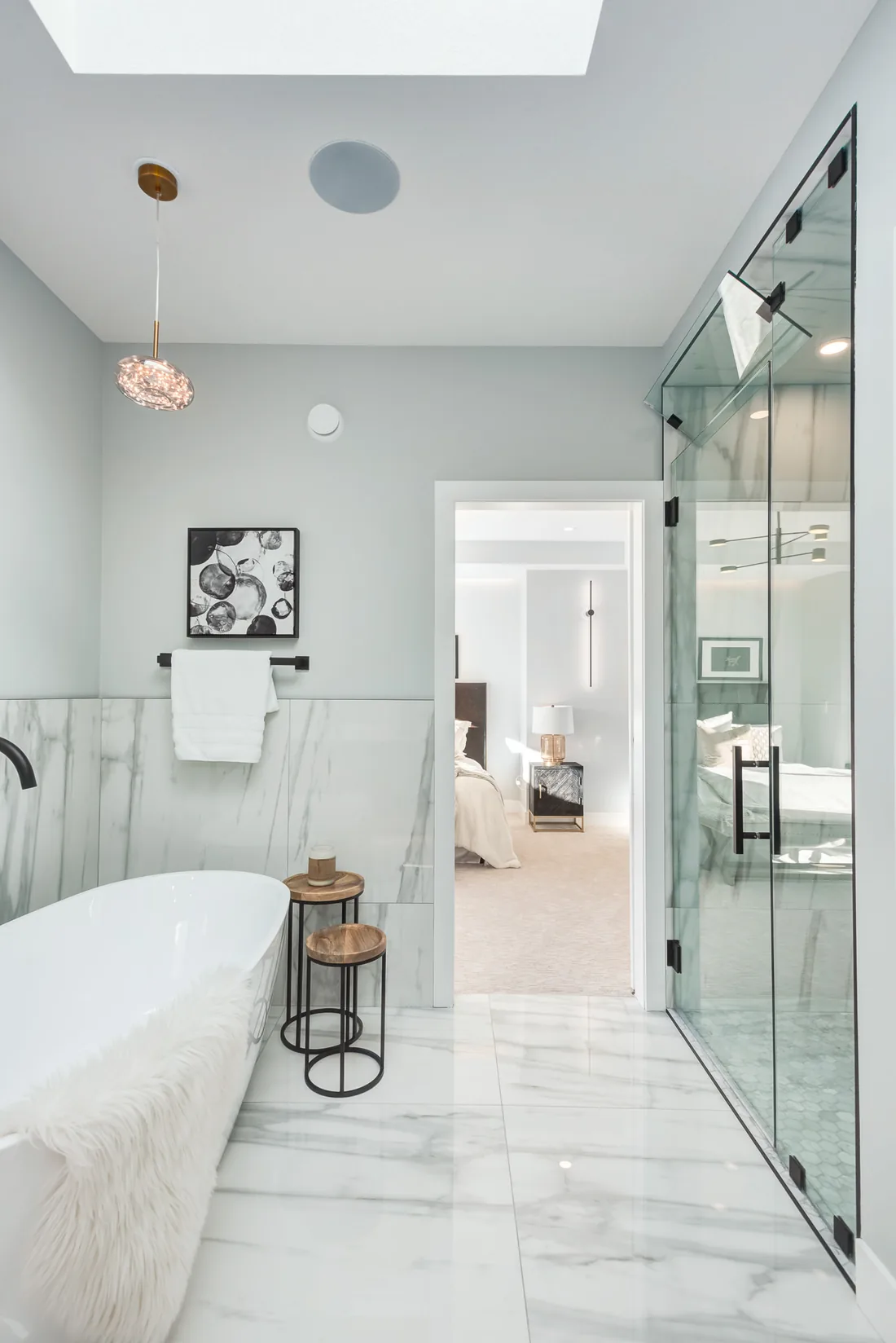 Primary bedroom in a Calgary home painted by MV Painting Inc.