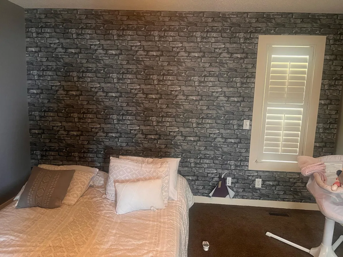 Second wall before wallpaper installation, Calgary
