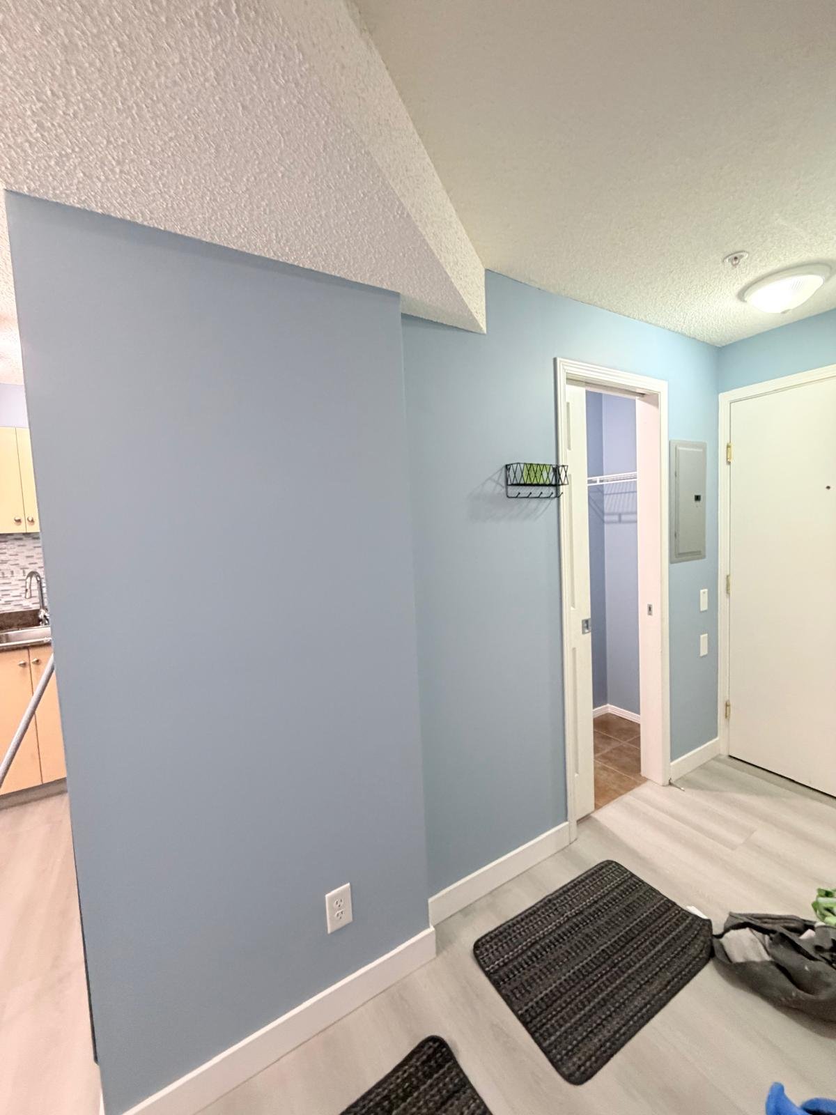 Condo interior repaint in Evergreen, Calgary: fresh paint across living areas, bedrooms, kitchen and bath.