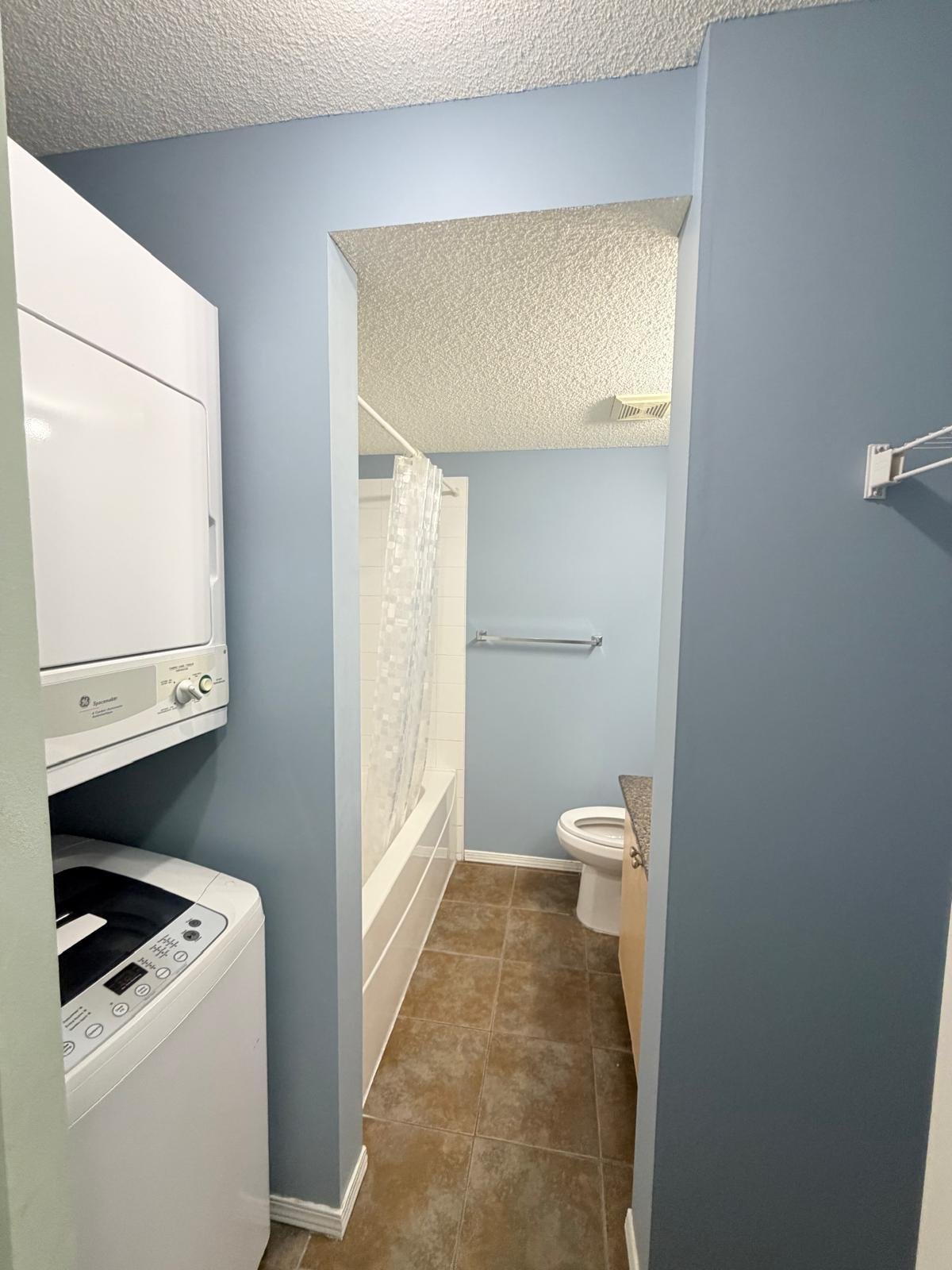 Repainted bathroom in an Evergreen condo, Calgary