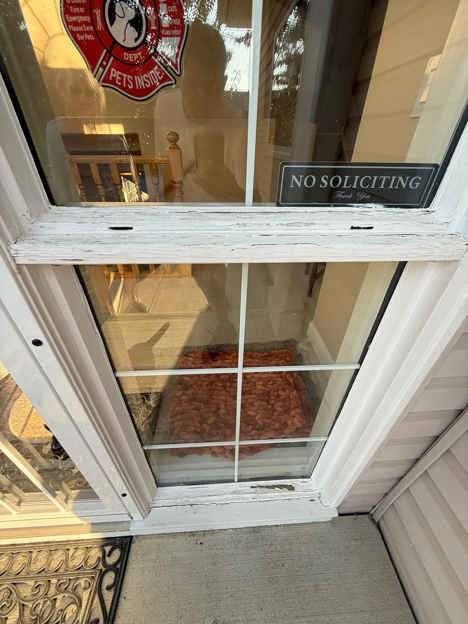 Repainted exterior trim on a home in Signal Hill, Calgary