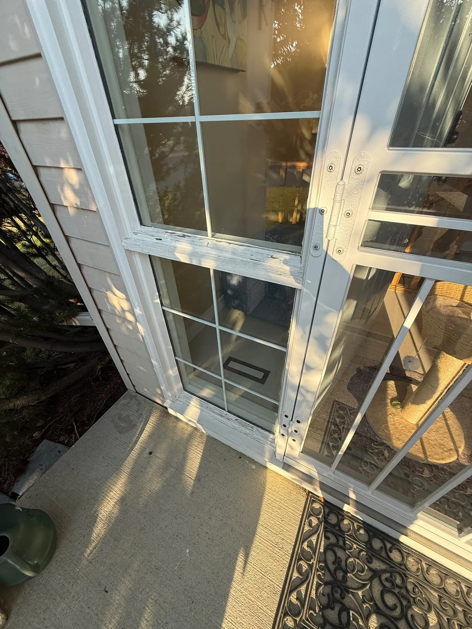 Repainted exterior trim on a home in Signal Hill, Calgary