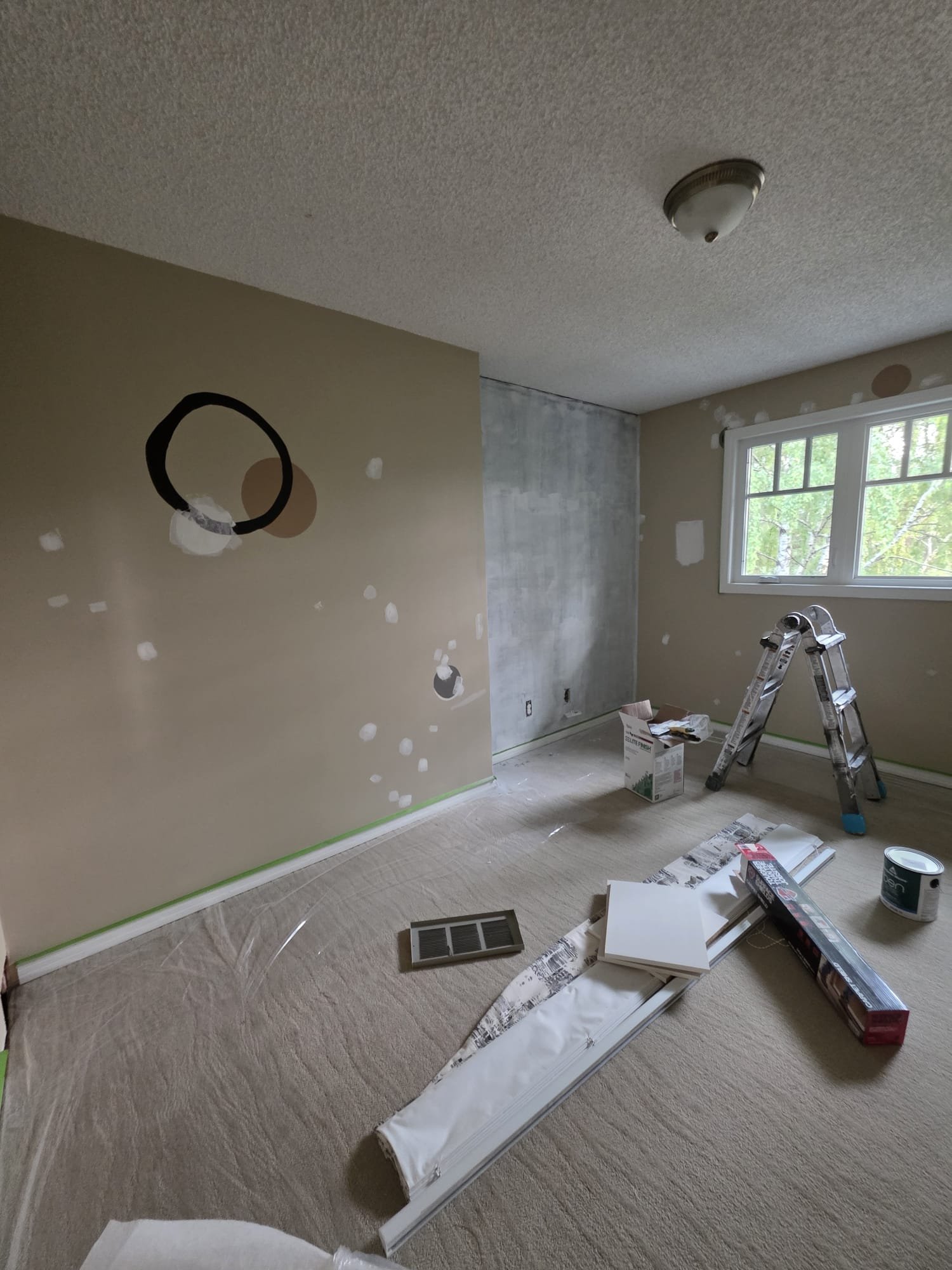 Repainted room in a Silver Springs home, Calgary