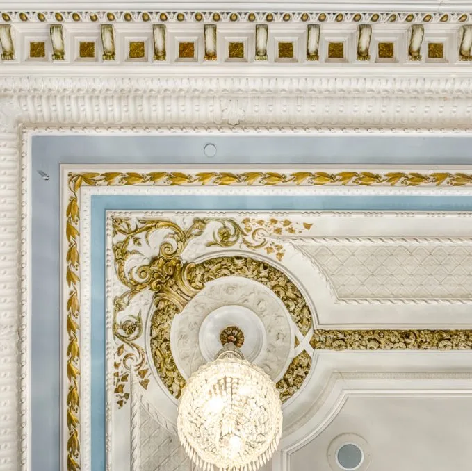 Decorative painted ceiling medallion in Calgary